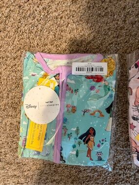Little Sleepies Disney Princess Pajamas Zippy - Mint & Purple Trim